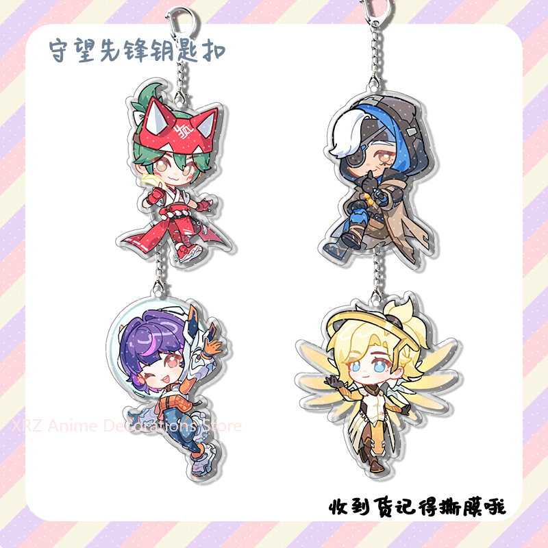 Phone Accessories Charms - 4pcs Anime Game Overwatch Cole Cassidy