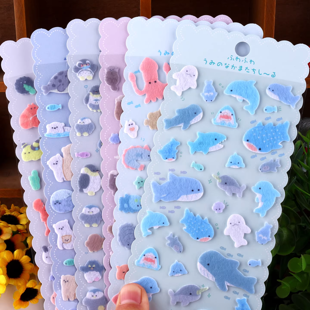Phone Accessories Images - Japanese Style Ocean Animal Felt Sticker