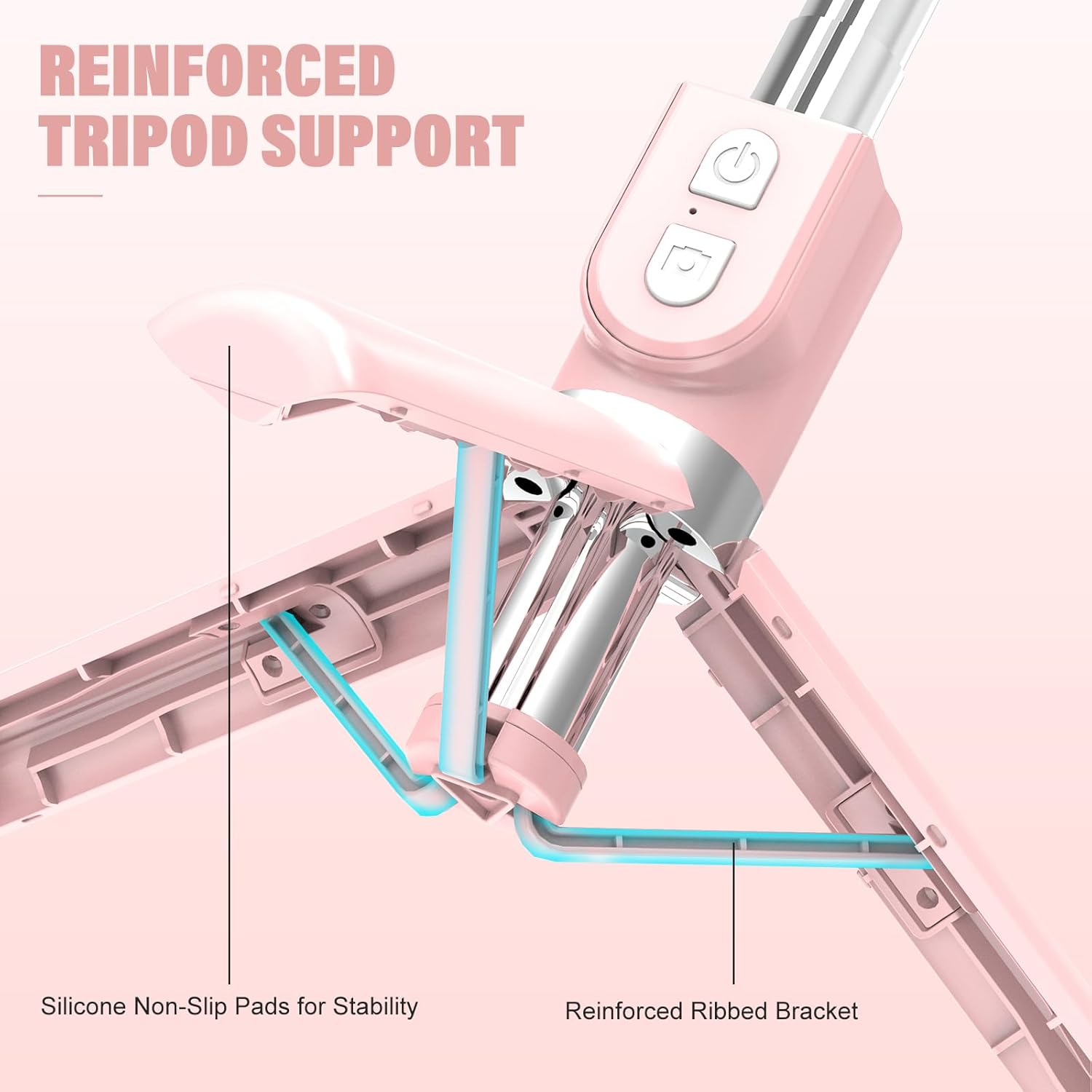 Selfie Stick With Rechargeable - Phone Accessories Images reseña y precio