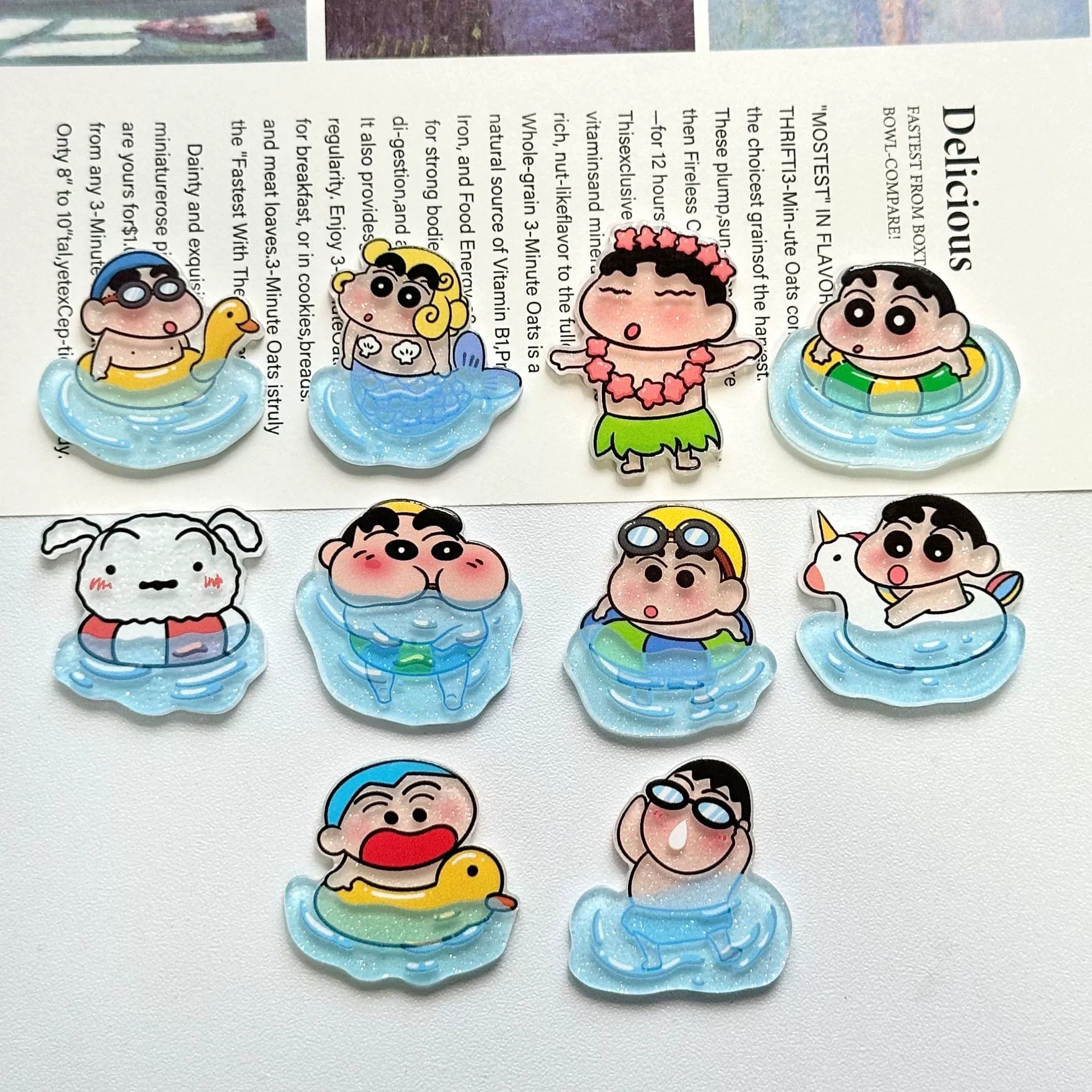 10pcs/set Cartoon Crayon Shin- - Phone Accessories Images reseña y precio