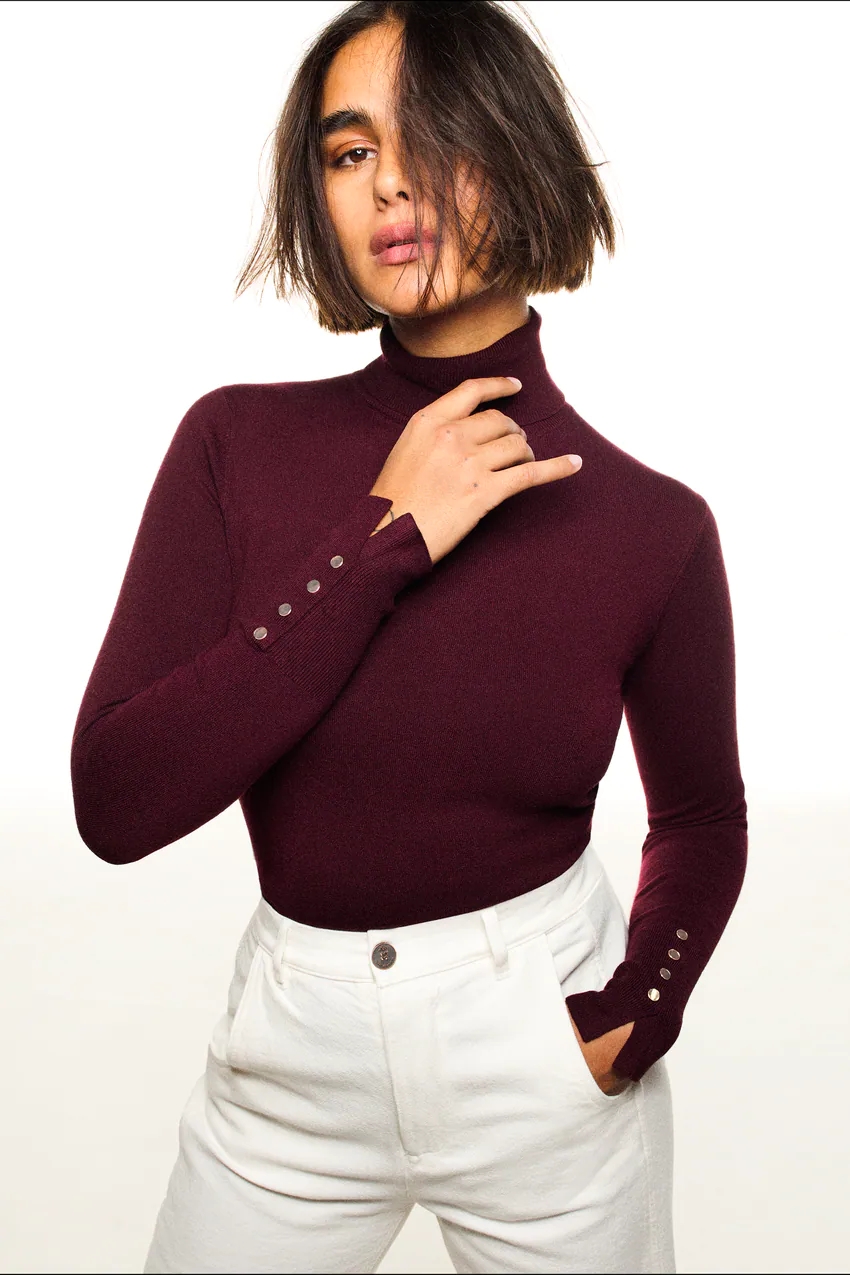 Bla High Collar Knitted Sweate - Phone Accessories On Top reseña y precio