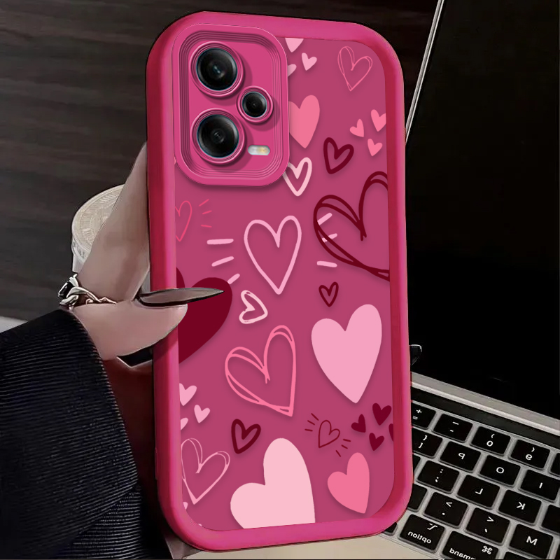 Pink Heart-shaped Phone Case f - Xiaomi Phone Accessories reseña y precio